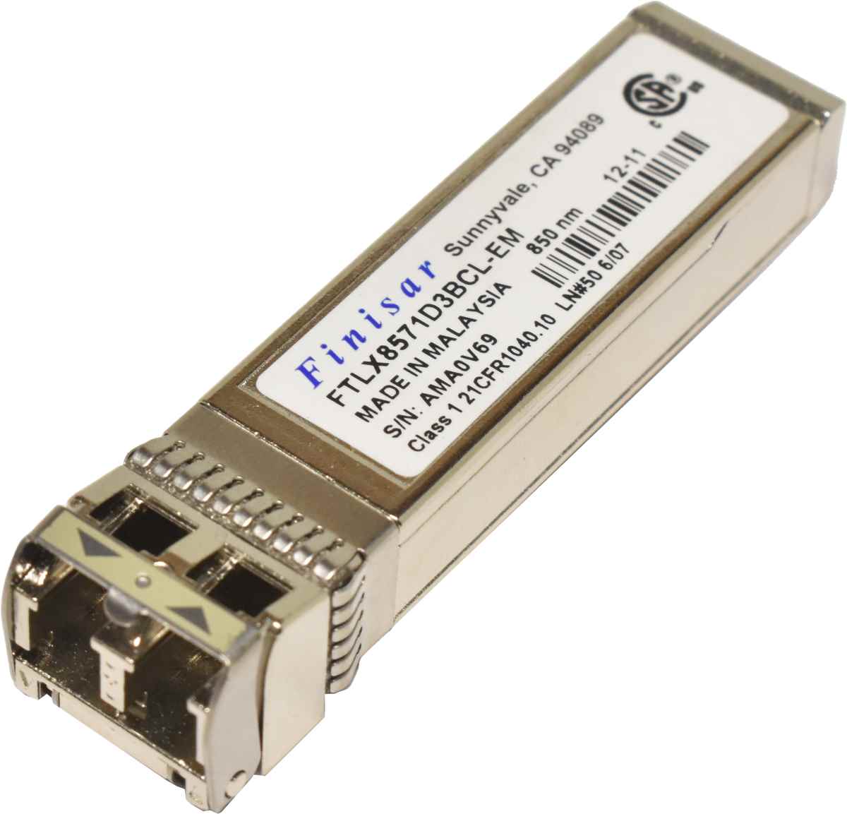 Finisar GBIC FTLX8571D3BCL-EM 10Gb SFP+ 850nm 300m Transceiver Finisar GBIC FTLX8571D3BCL-EM 10Gb SFP+ 850nm 300m Transceiver