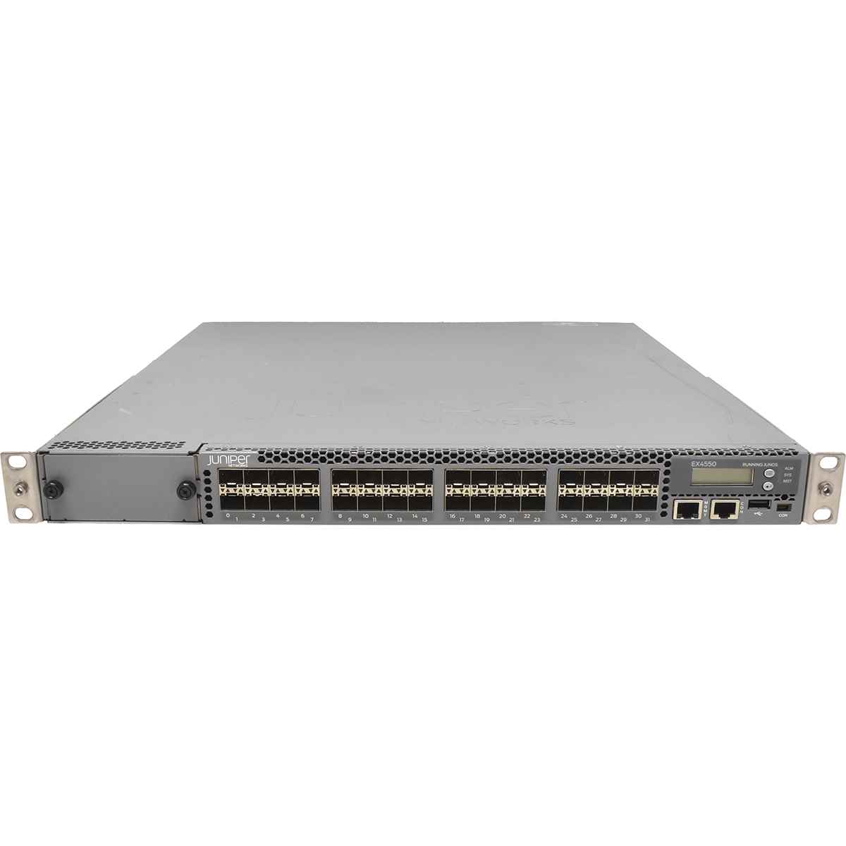 Juniper EX4550-32F-AFO 32-Ports SFP+ 1/10G No OS No PSU No FAN +Rack Ears 750-039067 Juniper EX4550-32F-AFO 32-Ports SFP+ 1/10G No OS No PSU No FAN +Rack Ears 750-039067