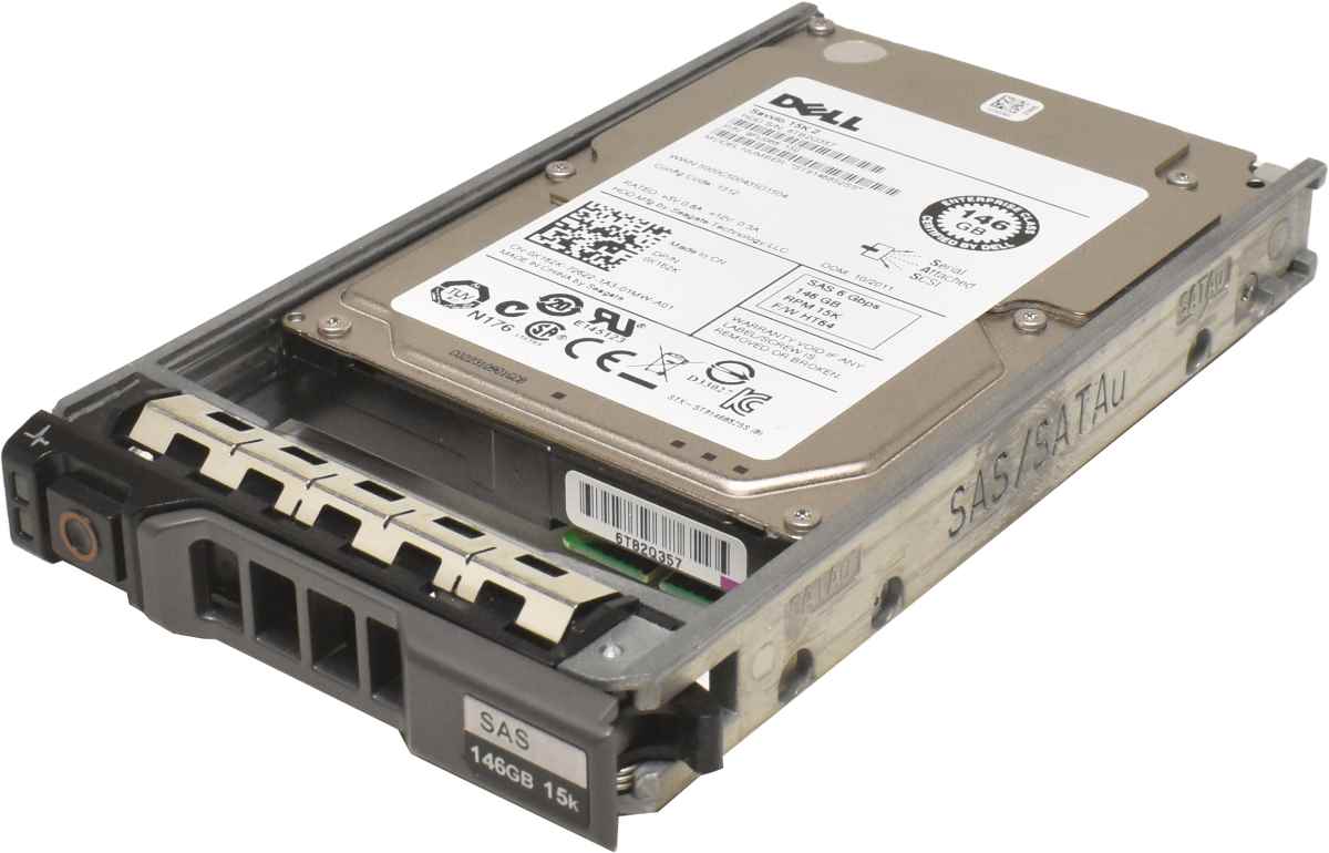 Dell 146GB 2.5" 15K 6G SAS HDD Festplatte ST9146852SS 0X162K + Rahmen