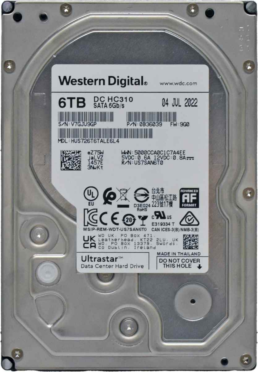 Western Digital 6TB 3,5 Zoll 7.2K 6G SATA HDD HUS726T6TALE6L4 0B36039