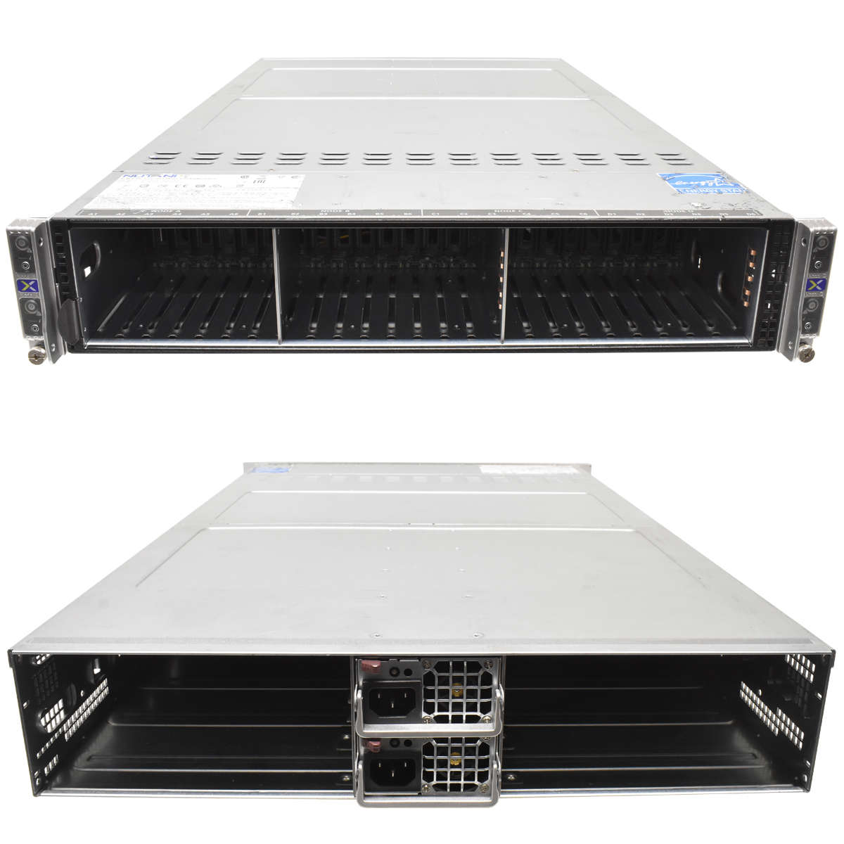Nutanix 4 Node Server NXS2U4NS24G600 no Node 2x PSU 2090W CSE-217B 24x SFF Caddy