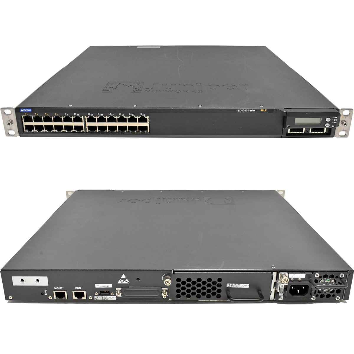 Juniper EX4200-24T 24-Port GE 8-Port PoE +Module 2x 10G XFP Juniper EX4200-24T 24-Port GE 8-Port PoE +Module 2x 10G XFP