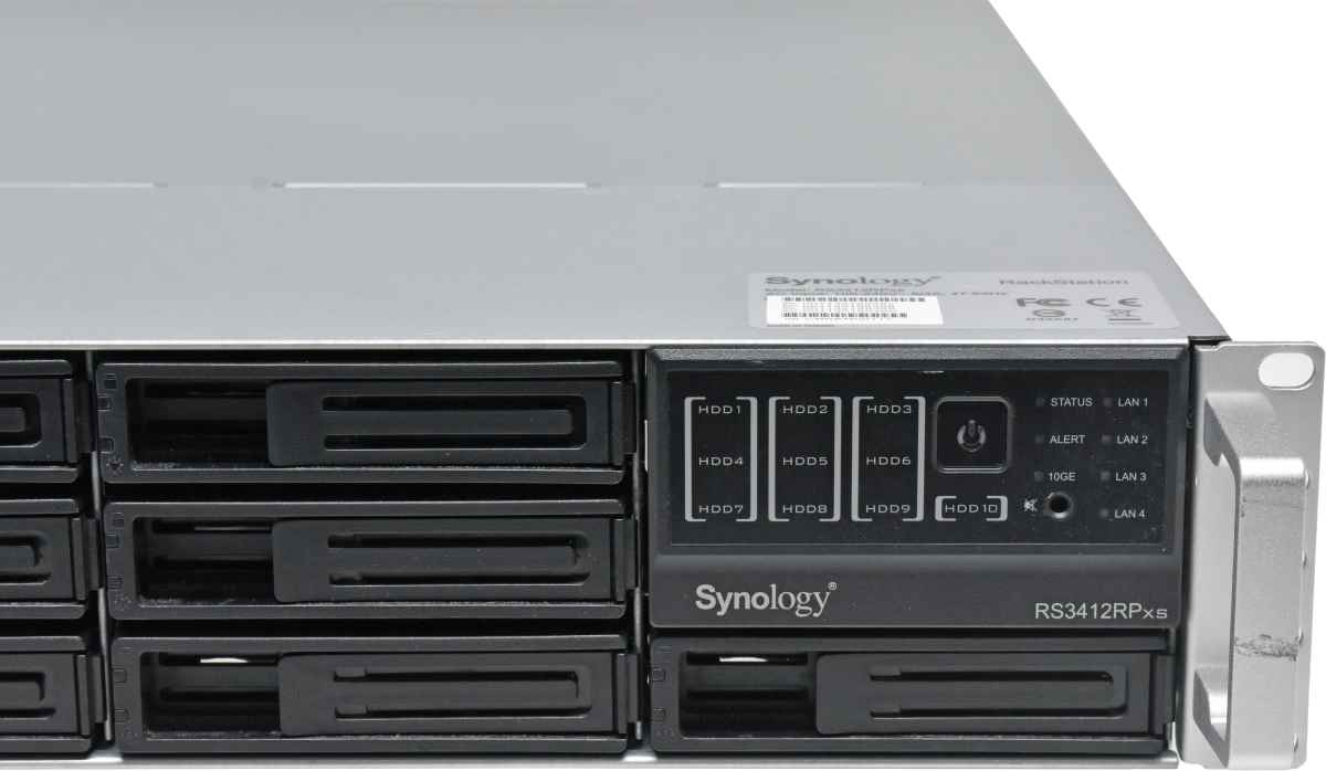 Synology RS3412RPxs 10-Bay 2U NAS Rack Station Intel Core i3 Dual-core 3.1GHz 2GB ECC DDR3 +Caddys
