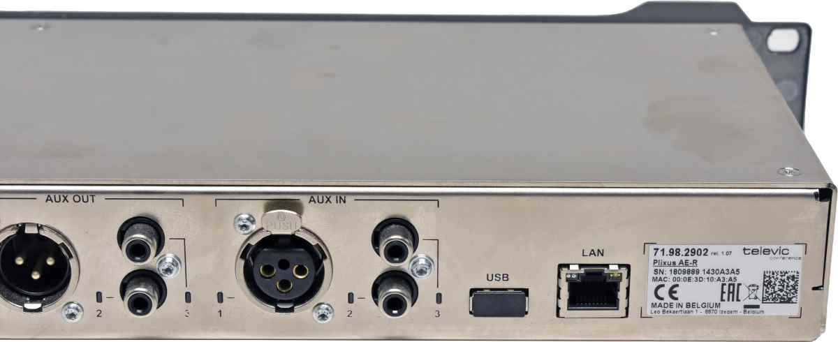 Televic Plixus AE-R 71.98.2902 Control Center for Conference Systems no PSU +Rack Ears