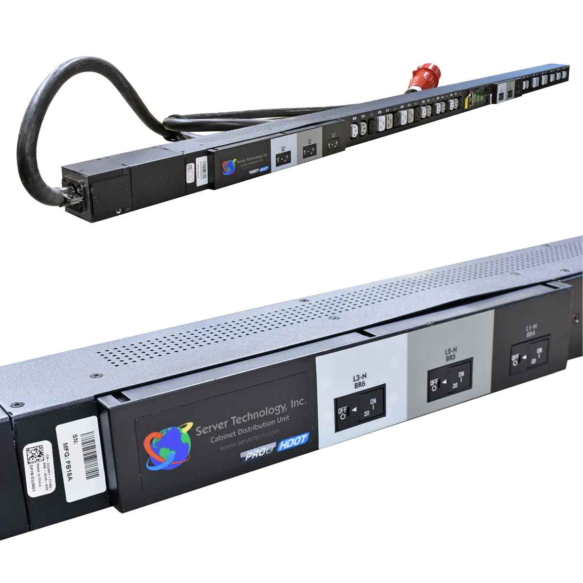 Server Technology IBM Pro2 HDOT 3 Phasen PDU C2W36CE-GPAE2M66/SC 03JN02 01KM875 mit PIPS 12xC19 24xC13 Server Technology IBM Pro2 HDOT 3 Phasen PDU C2W36CE-GPAE2M66/SC 03JN02 01KM875 mit PIPS 12xC19 24xC13