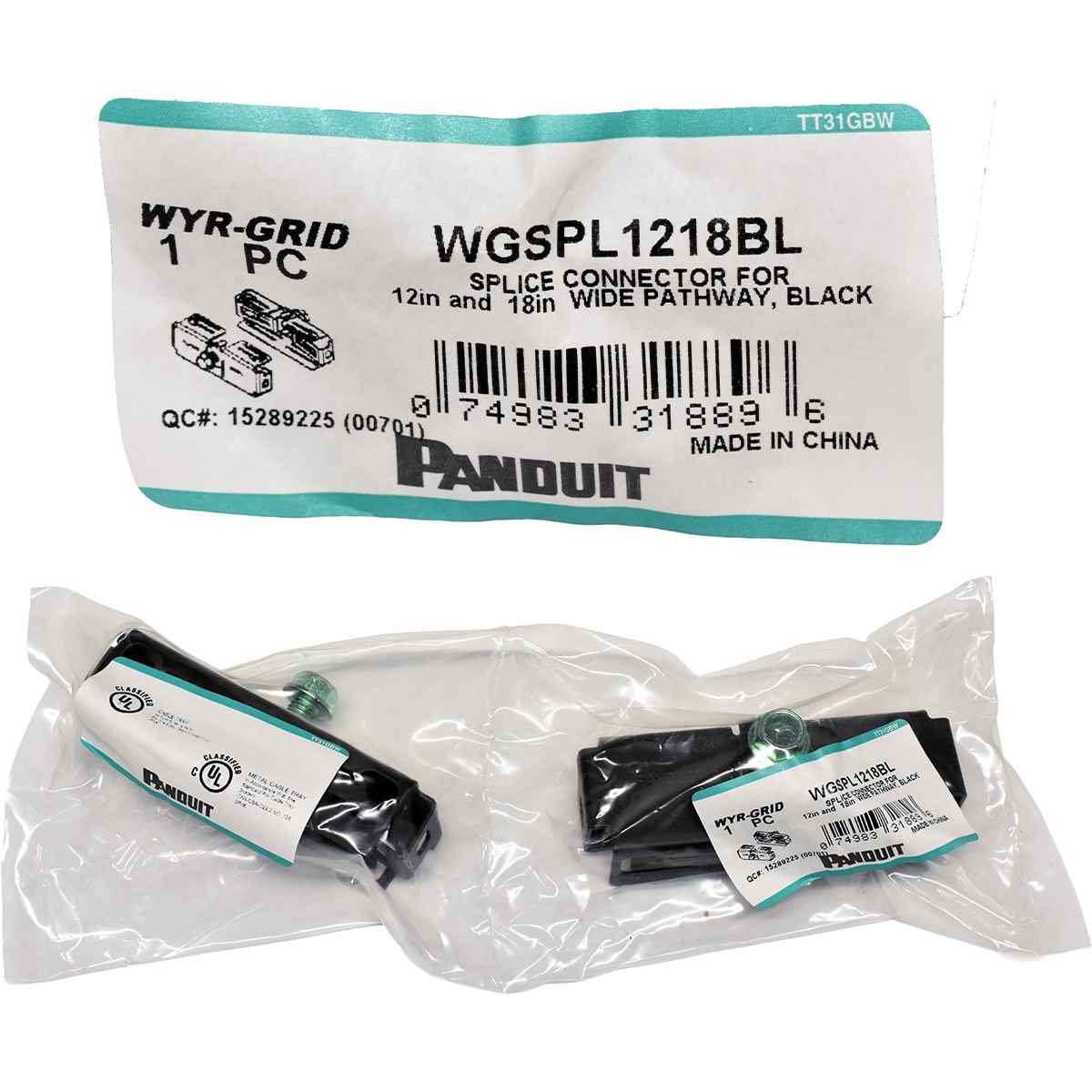 Panduit WYR-GRID WGSPL1218BL Wide Pathway Splice Connector Panduit WYR-GRID WGSPL1218BL Wide Pathway Splice Connector