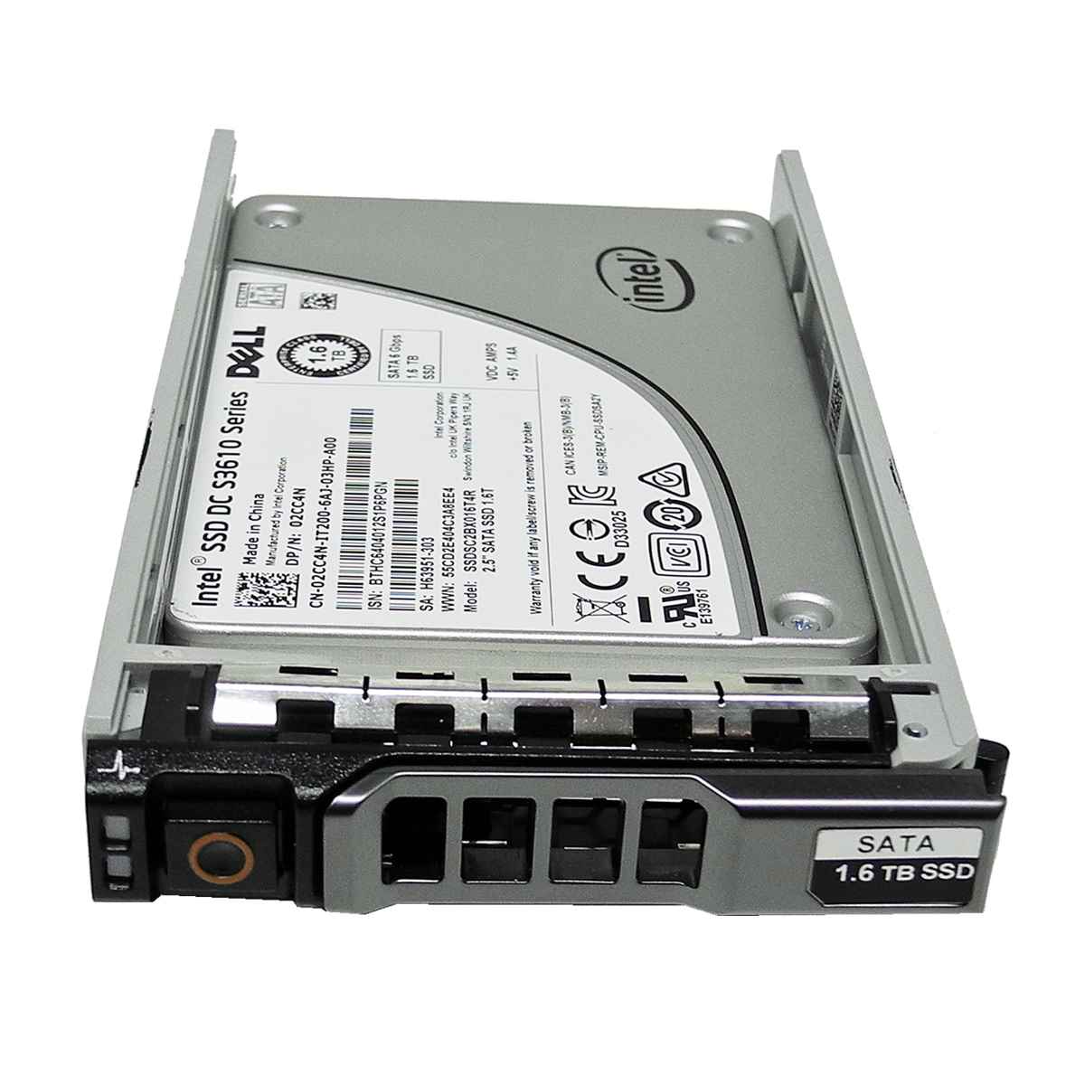 Dell Intel DC S3610 Series 1.6TB 2.5" 6G SATA SSD SSDSC2BX016T4R 02CC4N + Rahmen Dell Intel DC S3610 Series 1.6TB 2.5" 6G SATA SSD SSDSC2BX016T4R 02CC4N + Rahmen