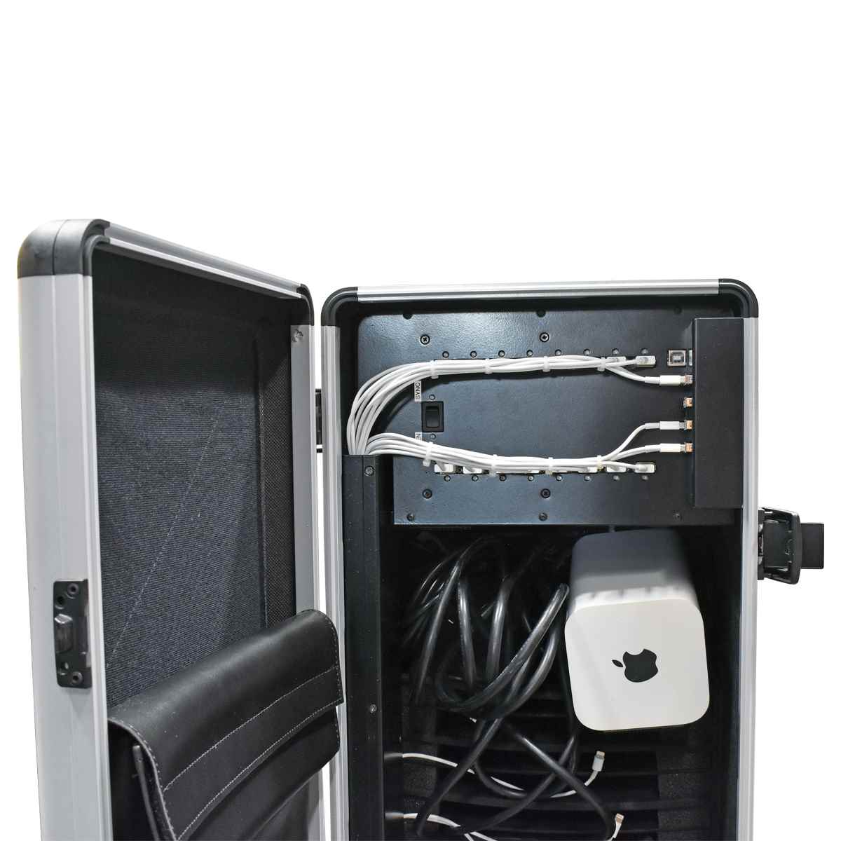 mobile IT Service KlasseMobil S24 Tablet mobile charging station Trolley + Apple AirPort Extreme
