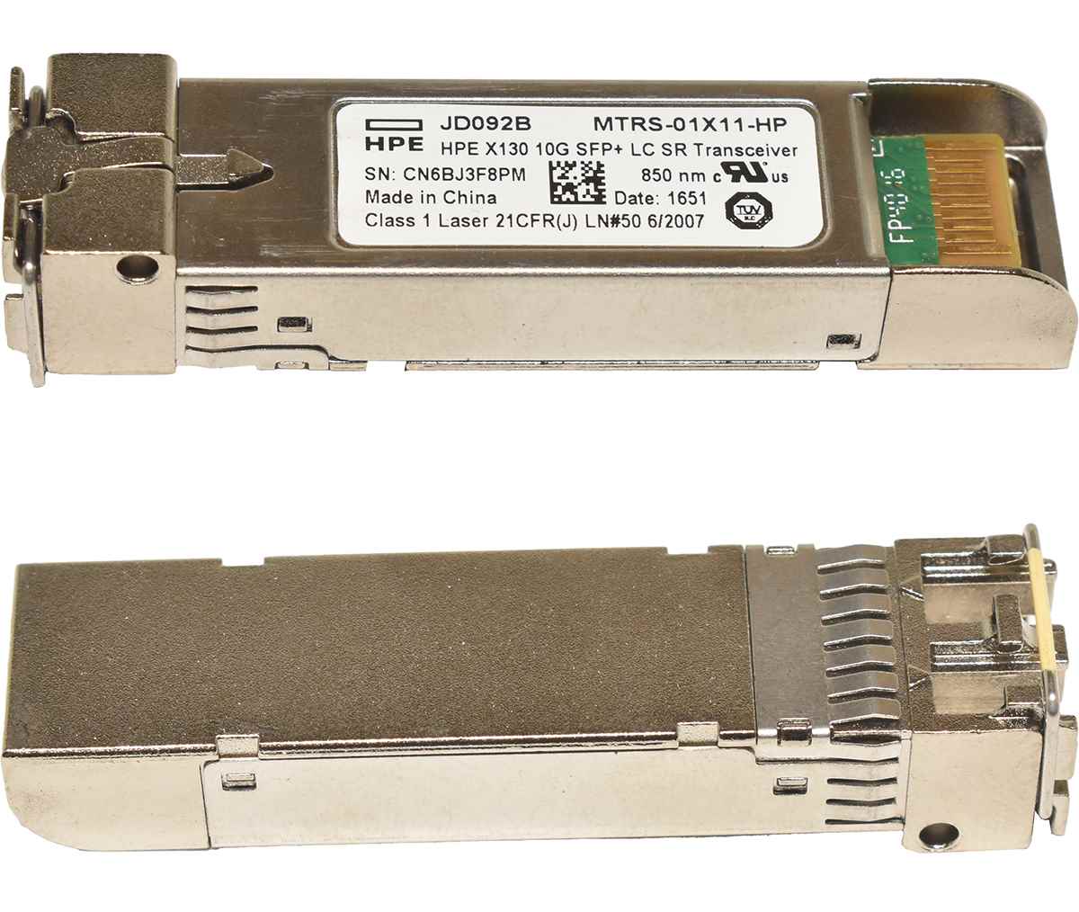 HP GBIC X130 10G SFP+ 850nm 300m LC SR Transceiver JD092B HP GBIC X130 10G SFP+ 850nm 300m LC SR Transceiver JD092B