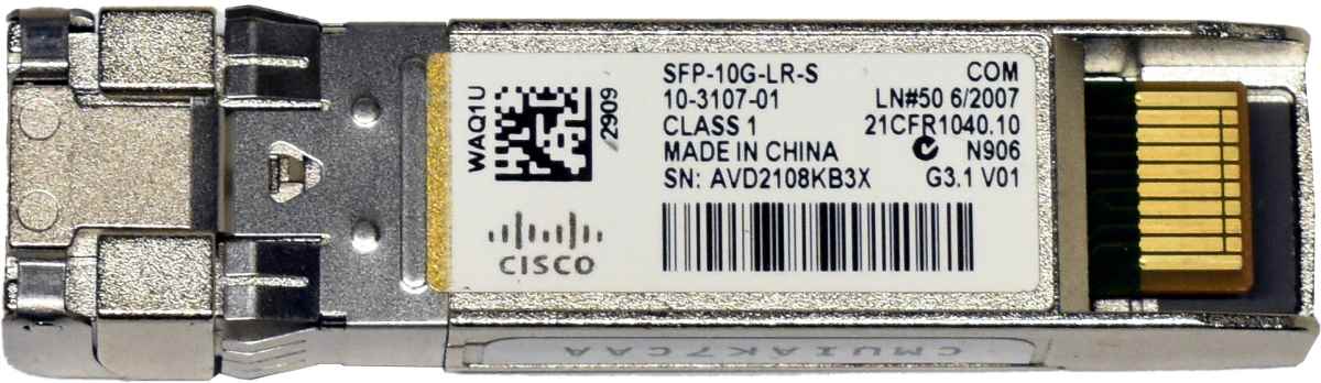 Cisco SFP-10G-LR-S 10-3107-01 10G 10km Mini GBIC SFP+ Module Cisco SFP-10G-LR-S 10-3107-01 10G 10km Mini GBIC SFP+ Module