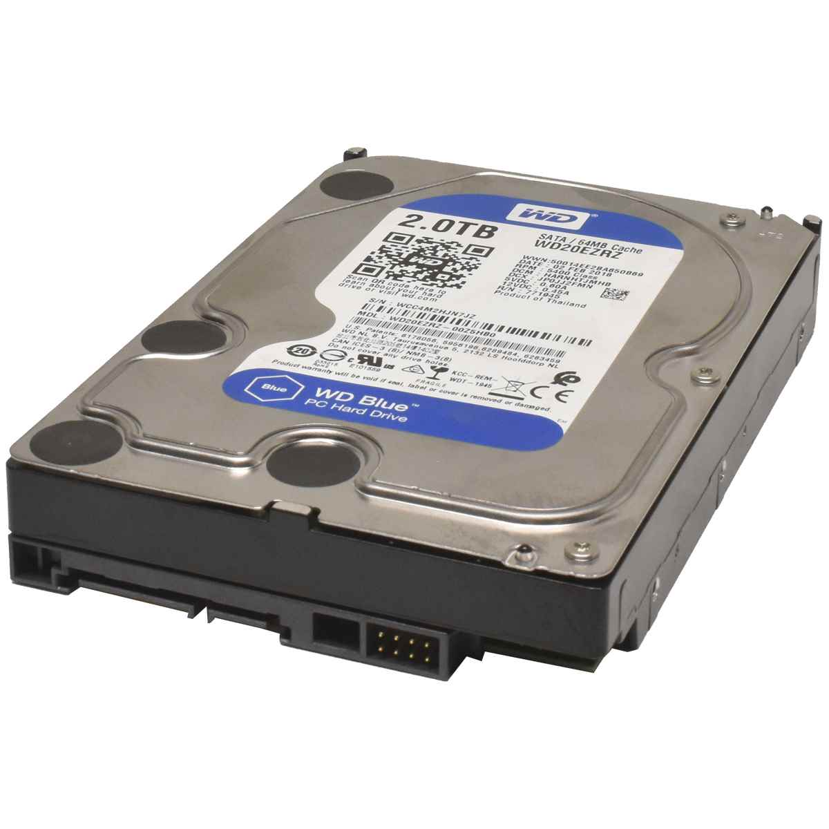 WD 2TB 3.5" SATA HDD Festplatte WD20EZRZ blau WD Blue ohne Rahmen WD 2TB 3.5" SATA HDD Festplatte WD20EZRZ blau WD Blue ohne Rahmen