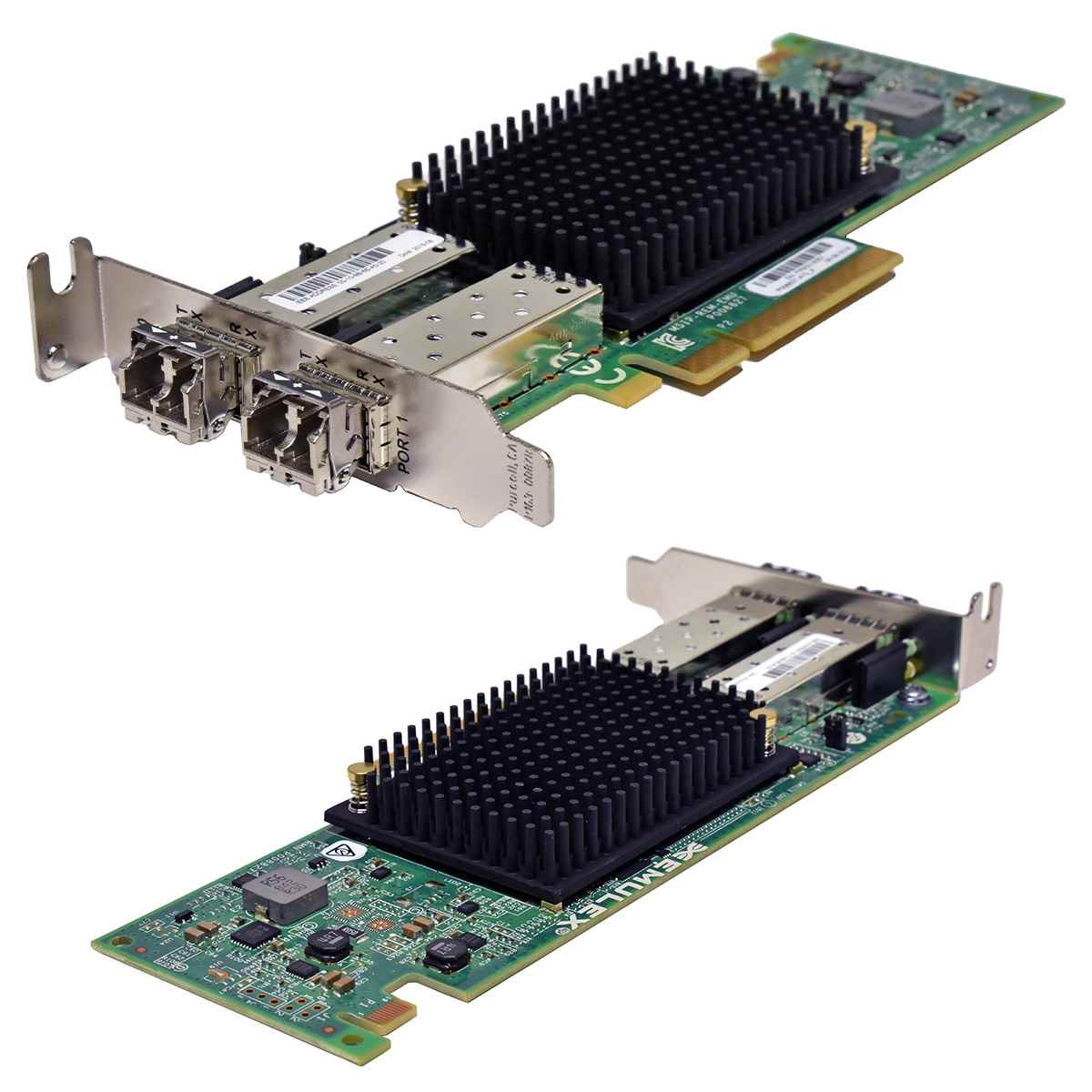 Emulex P008827 Dual-Port 10Gb/s PCIe x8 FC Host Bus Adapter P008827-41D LP Emulex P008827 Dual-Port 10Gb/s PCIe x8 FC Host Bus Adapter P008827-41D LP
