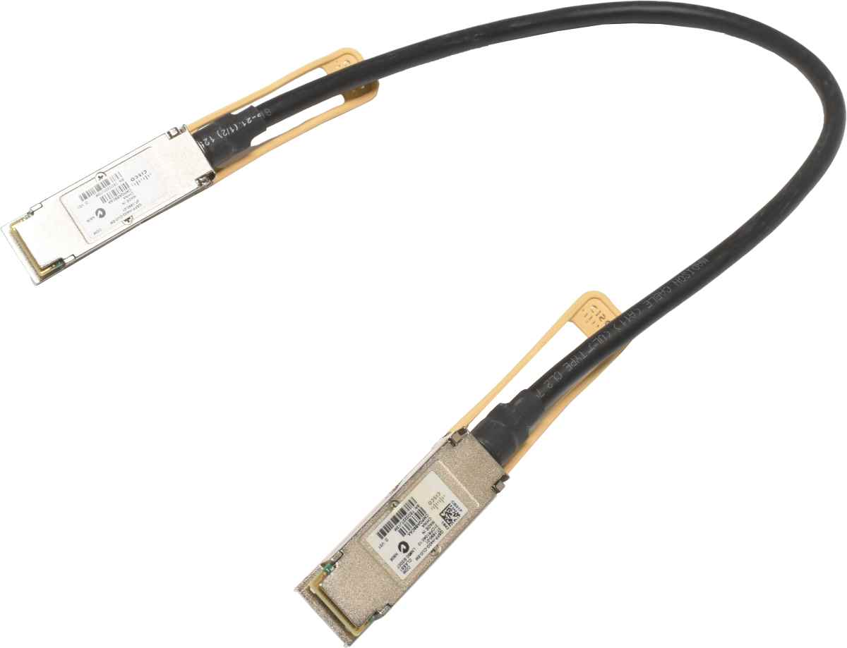Cisco QSFP-H40G-CU0-5M 37-1690-01 0.5m 40G Passive Copper DAC Data Cable QSFP+ - QSFP+ Cisco QSFP-H40G-CU0-5M 37-1690-01 0.5m 40G Passive Copper DAC Data Cable QSFP+ - QSFP+