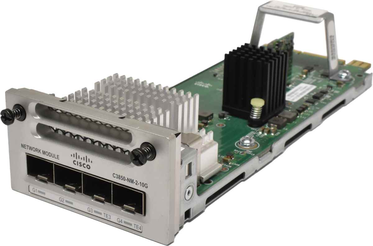 Cisco C3850-NM-2-10G 4-Port 2xSFP+ or 4x SFP Network Module Cisco C3850-NM-2-10G 4-Port 2xSFP+ or 4x SFP Network Module