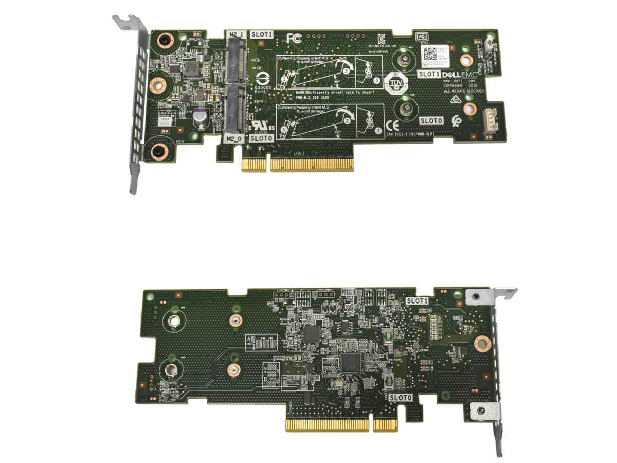 Dell 03JT49 BOSS SSD Adapter Card PCI-Express x8 to 2x M.2 2280 SSD Slots LP Dell 03JT49 BOSS SSD Adapter Card PCI-Express x8 to 2x M.2 2280 SSD Slots LP