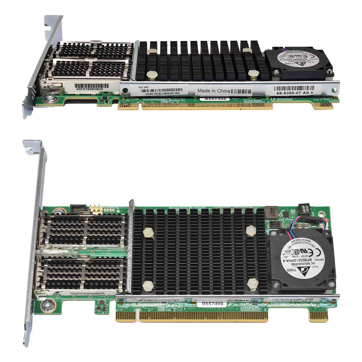 Cisco VIC 1385 UCSC-PCIE-C40Q-03 68-5350-05/07 Dual-Port QSFP+ 40GE FCoE PCIe 3.0 x16 FP Cisco VIC 1385 UCSC-PCIE-C40Q-03 68-5350-05/07 Dual-Port QSFP+ 40GE FCoE PCIe 3.0 x16 FP