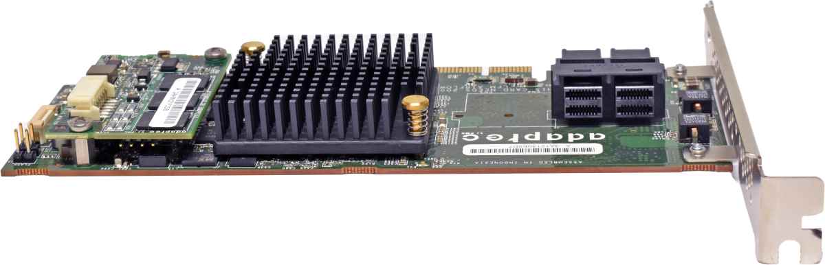 Adaptec TCA-00333-02-G ASR-7805 1G SAS RAID Controller Card with AFM-700 CC Battery & 2x SFF-8643 - SFF-8087 Cable