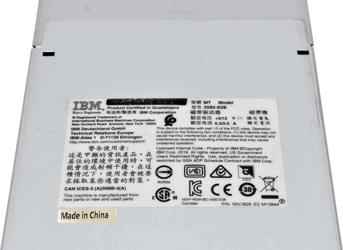 IBM TS1150 3592-E08 Dual SFP+ FC Tape Drive