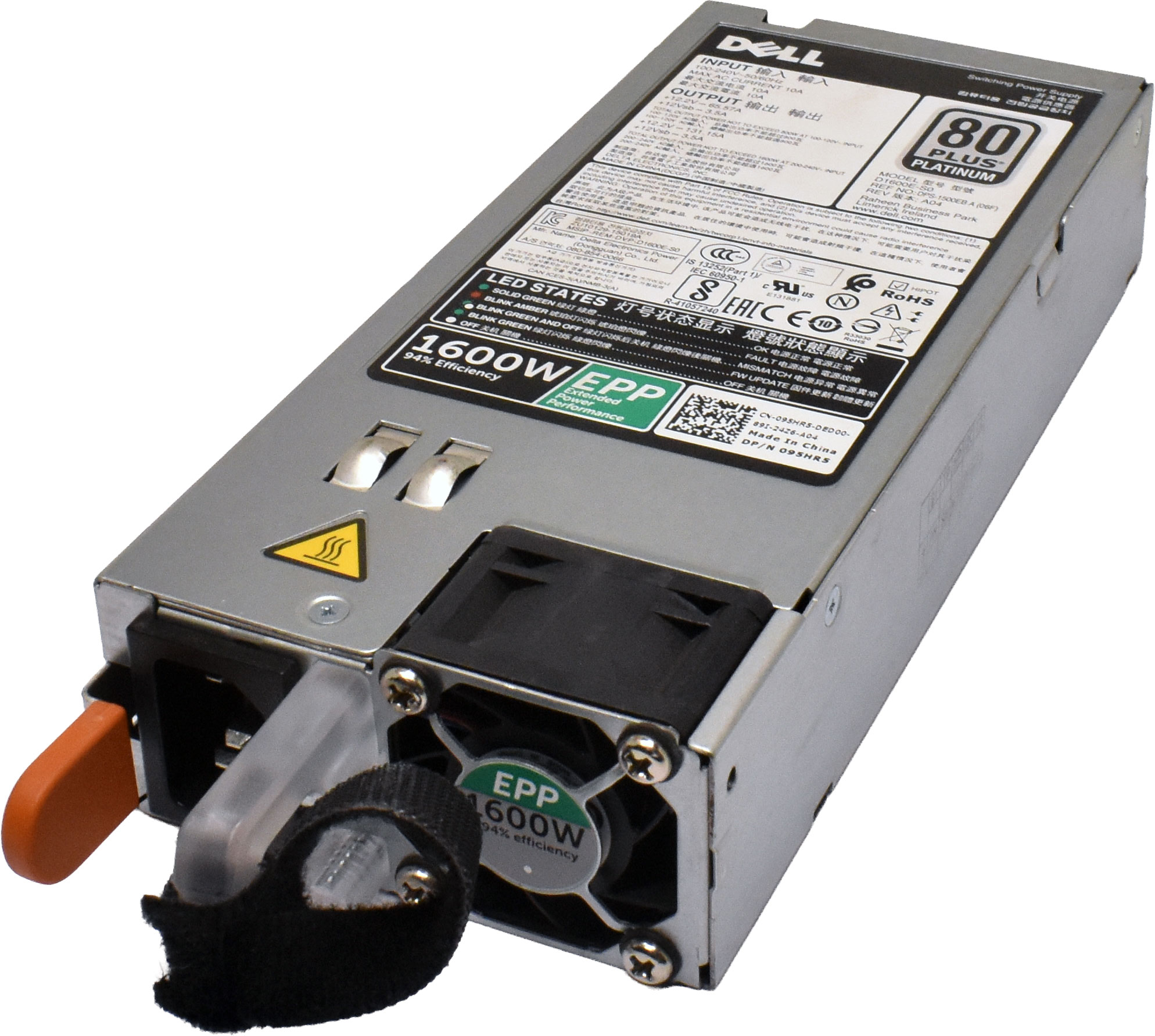 DELL 1600Watt Power Supply/Netzteil 095HR5 95HR5 für PowerEdge C4130 T630 R630 R730 R730XD R830 R530