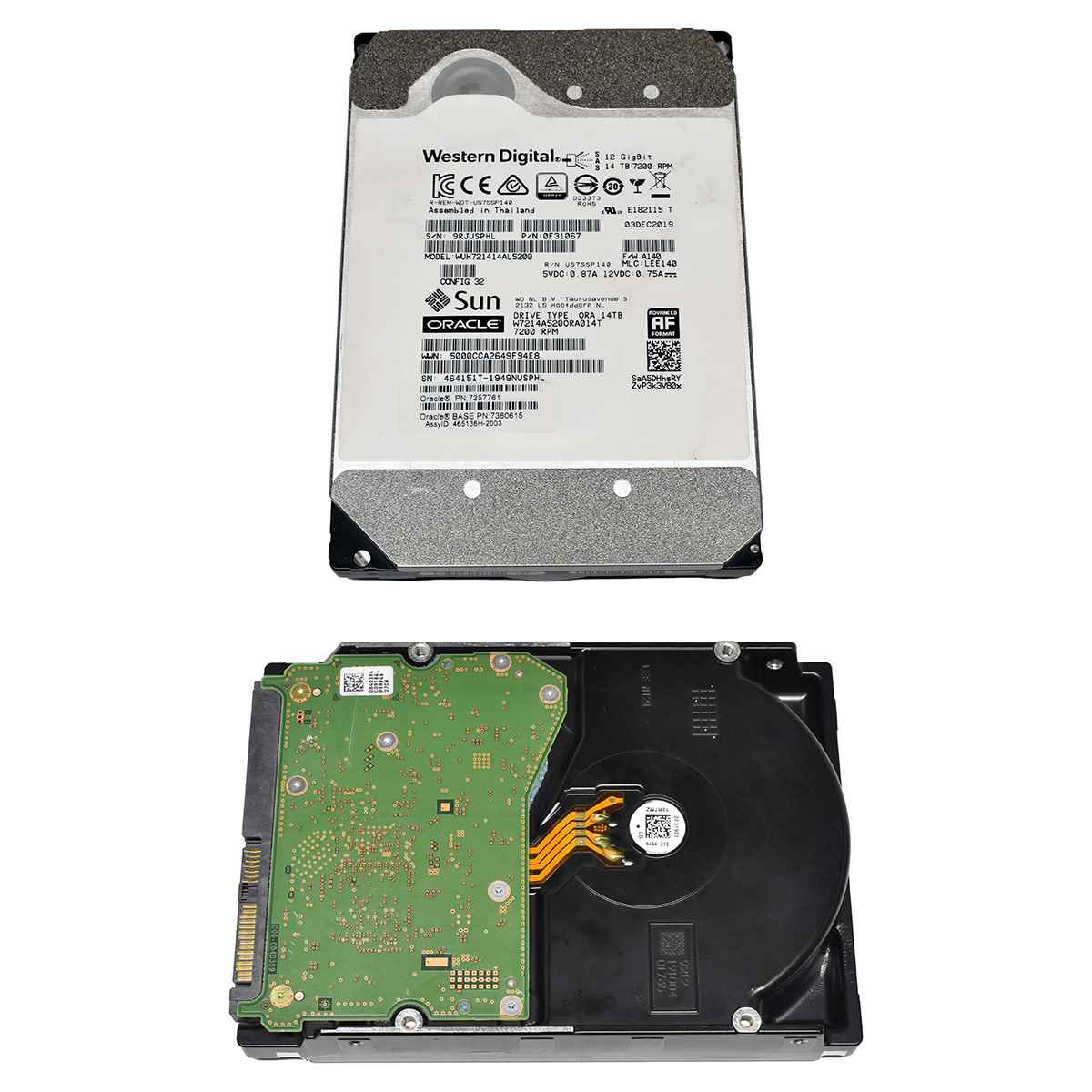 WD Sun Oracle 14TB 3,5" SAS 12G 7,2K HDD Festplatte WUH721414AL5200 7357761 Western Digital 14TB 3,5" SAS 12G 7,2K HDD Festplatte WUH721414AL5200 0F31067