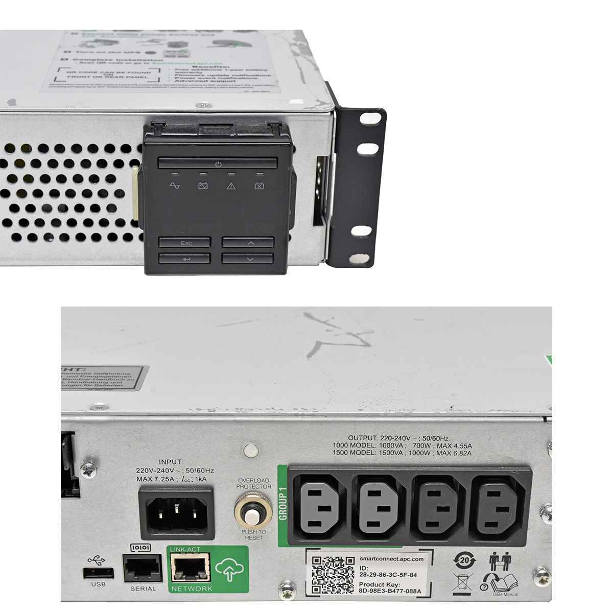 APC Smart UPS SMT1000RMI2UC 1000VA 700W 2HE USV no Batteries no Front Bezel APC Smart UPS SMT1000RMI2UC 1000VA 700W 2HE USV no Batteries no Front Bezel