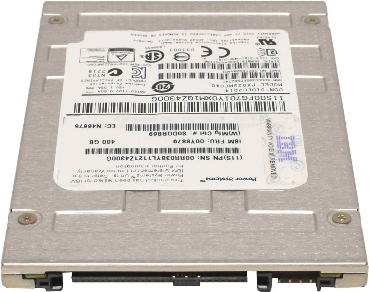 IBM Toshiba PX02SMF040 SDFCP92BAA01 400GB SAS 6Gb 2.5" SSD 00Y8879