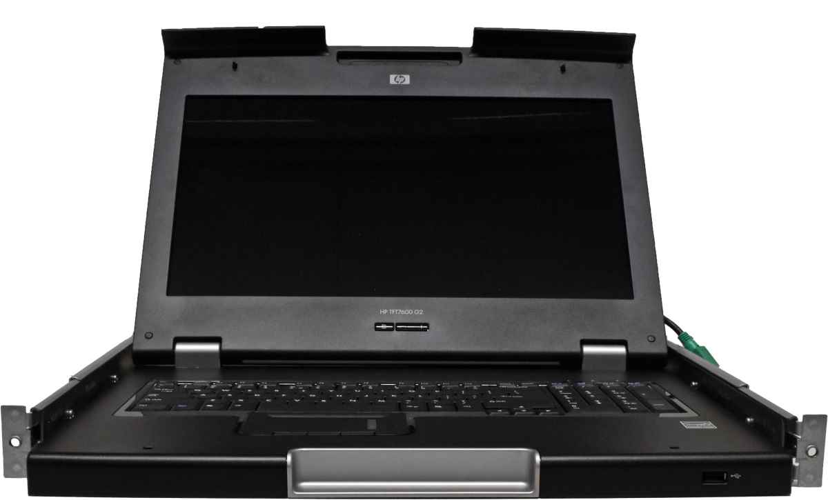 HP TFT7600 G2 1U KVM Console and Monitor 17.3" WXGA+ US Keyboard with touch pad