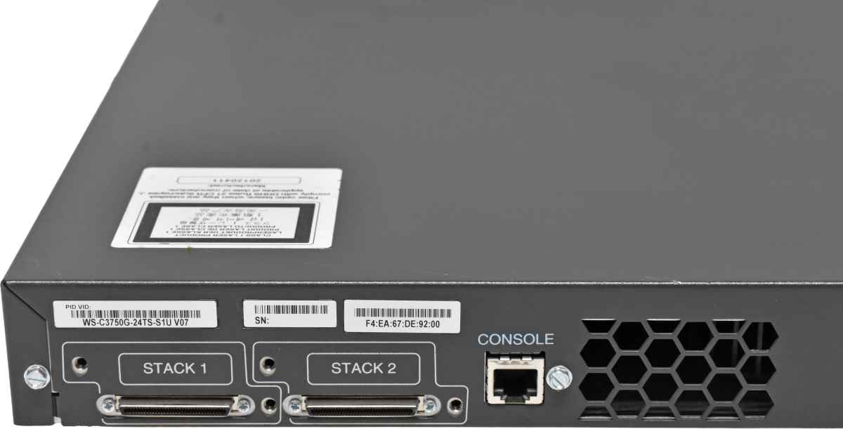 Cisco WS-C3750G-24TS-S1U 24-Port RJ-45 Stackable GE Switch 4 x SFP