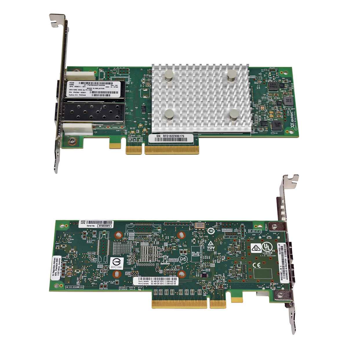 HP QLE2692-HP SN1100Q Dual-Port 16Gb FC HBA 853011-001 FP for ProLiant DL G9 G10 FP