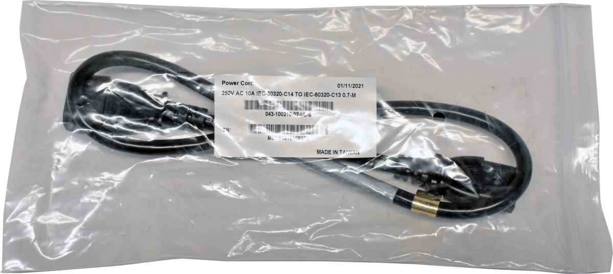 Hitachi 250V AC 10A IEC-60320-C14 TO IEC-60320-C13 0.7m 043-100210-02-UL-S black NEW NEU