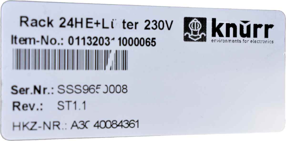Knürr 24H E+Lüfter 230V A3C40084361 Server Rack B79cm x H129cm T100cm +Control Unit 4x Power Strips Knürr 24H E+Lüfter 230V A3C40084361 Server Rack B79cm x H129cm T100cm +Control Unit 4x Power Strips