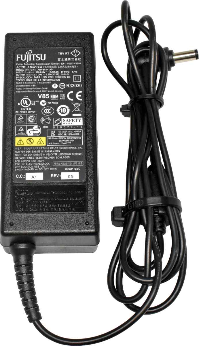 Fujitsu Delta ADP-65JH AD S26113-E557-V55-01 65W AC/DC Adapter 20V 3.25A +Cable Fujitsu Delta ADP-65JH AD S26113-E557-V55-01 65W AC/DC Adapter 20V 3.25A +Cable