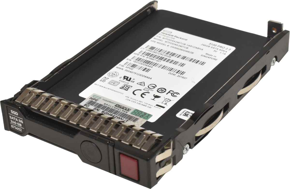 Micron HPE 5100 PRO 2.5 240GB SATA 6Gb SSD MTFDDAK240TCB 875652-001 870667-001 Micron HPE 5100 PRO 2.5 240GB SATA 6Gb SSD MTFDDAK240TCB 875652-001 870667-001