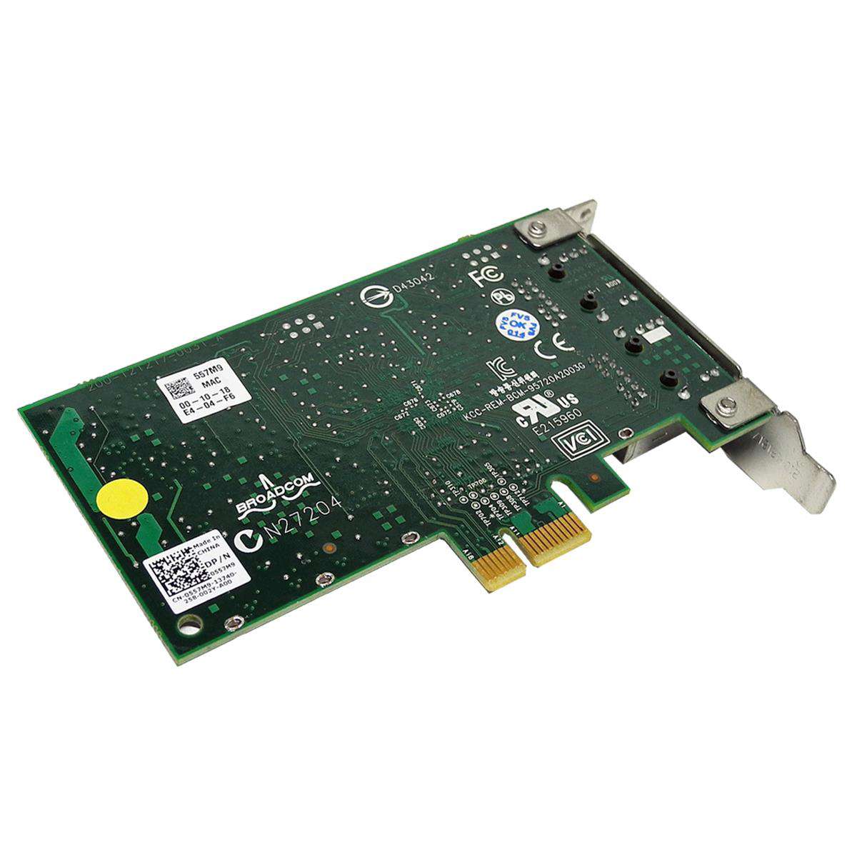 Dell-0557M9-BroadCom-5720-Dual-Port-PCIe-x1-GbE-Ne-003.jpg HP BroadCom 332T Dual-Port PCIe x1 GbE Netzwerkkarte 616012-001 LP