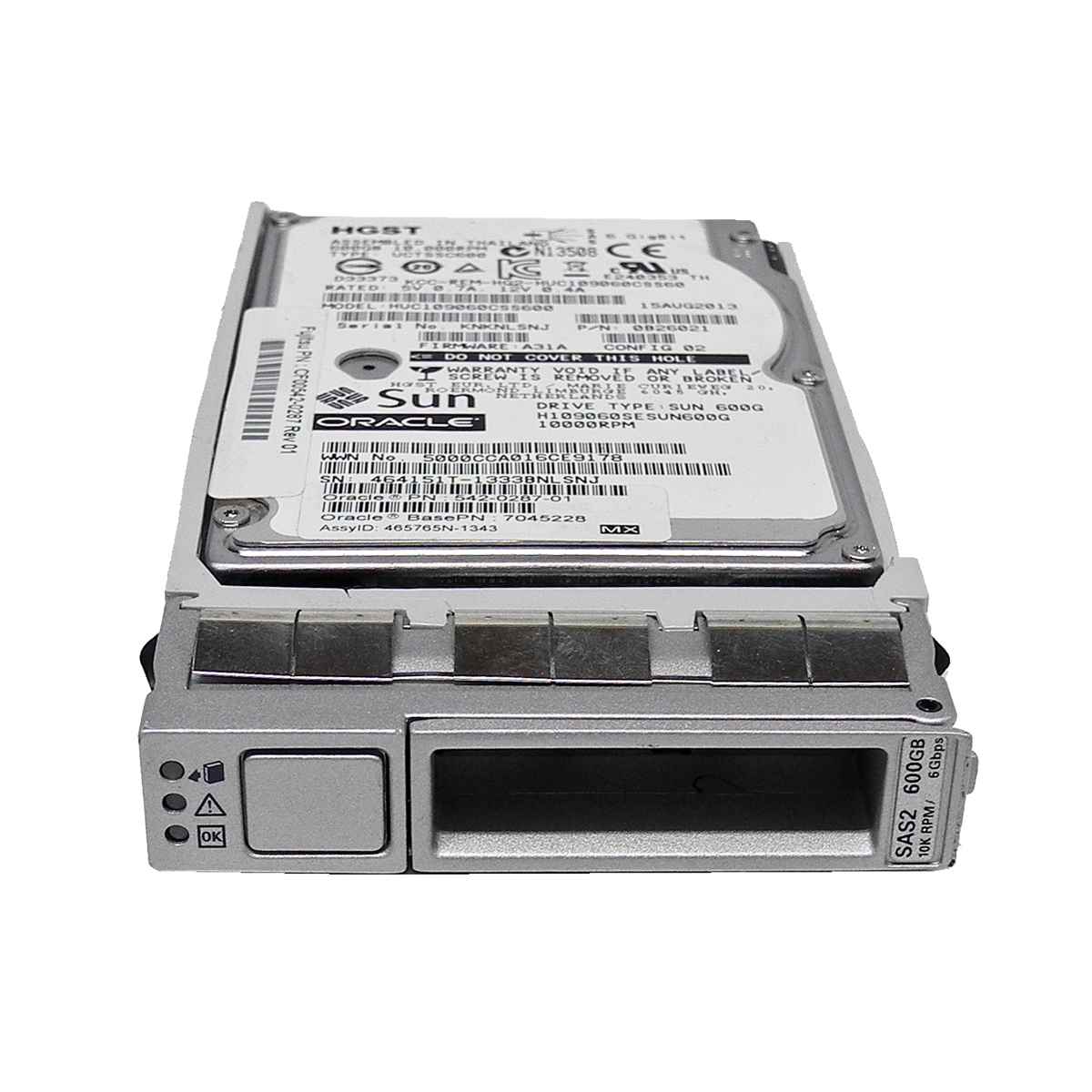 Sun HGST UCTSSC600 600GB SAS 6Gb 10k 2.5“ Festplatte (HDD) 542-0287-01 + Rahmen Sun HGST UCTSSC600 600GB SAS 6Gb 10k 2.5“ Festplatte (HDD) 542-0287-01 + Rahmen