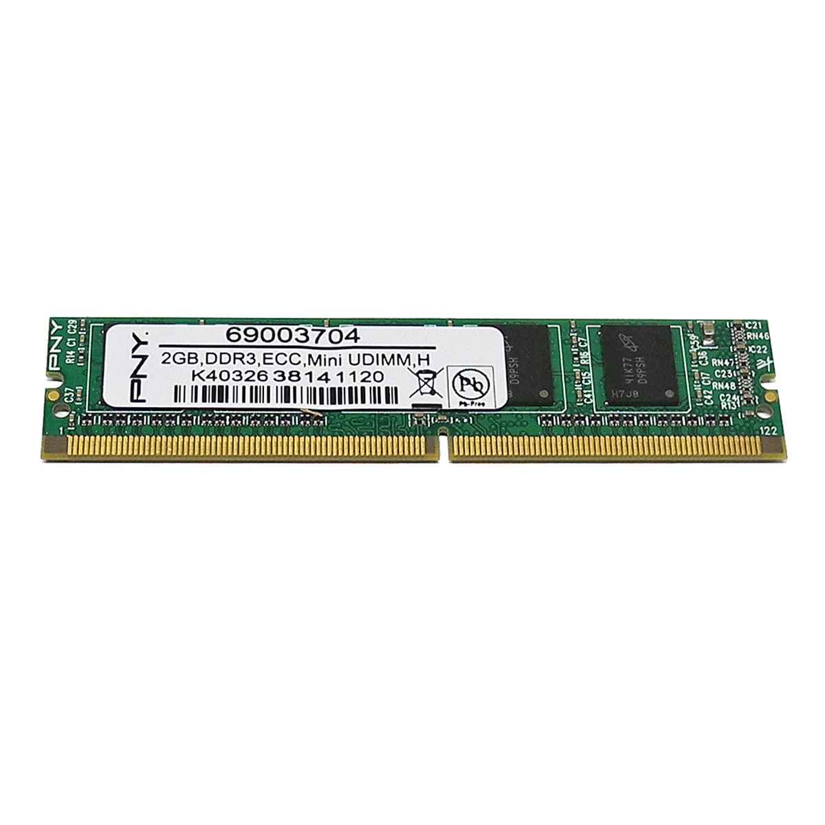 PNY Technologies 69003704 2GB PC3-10600 DDR3 ECC 244-pin VLP Mini-UDIMM, H PNY Technologies 69003704 2GB PC3-10600 DDR3 ECC 244-pin VLP Mini-UDIMM, H