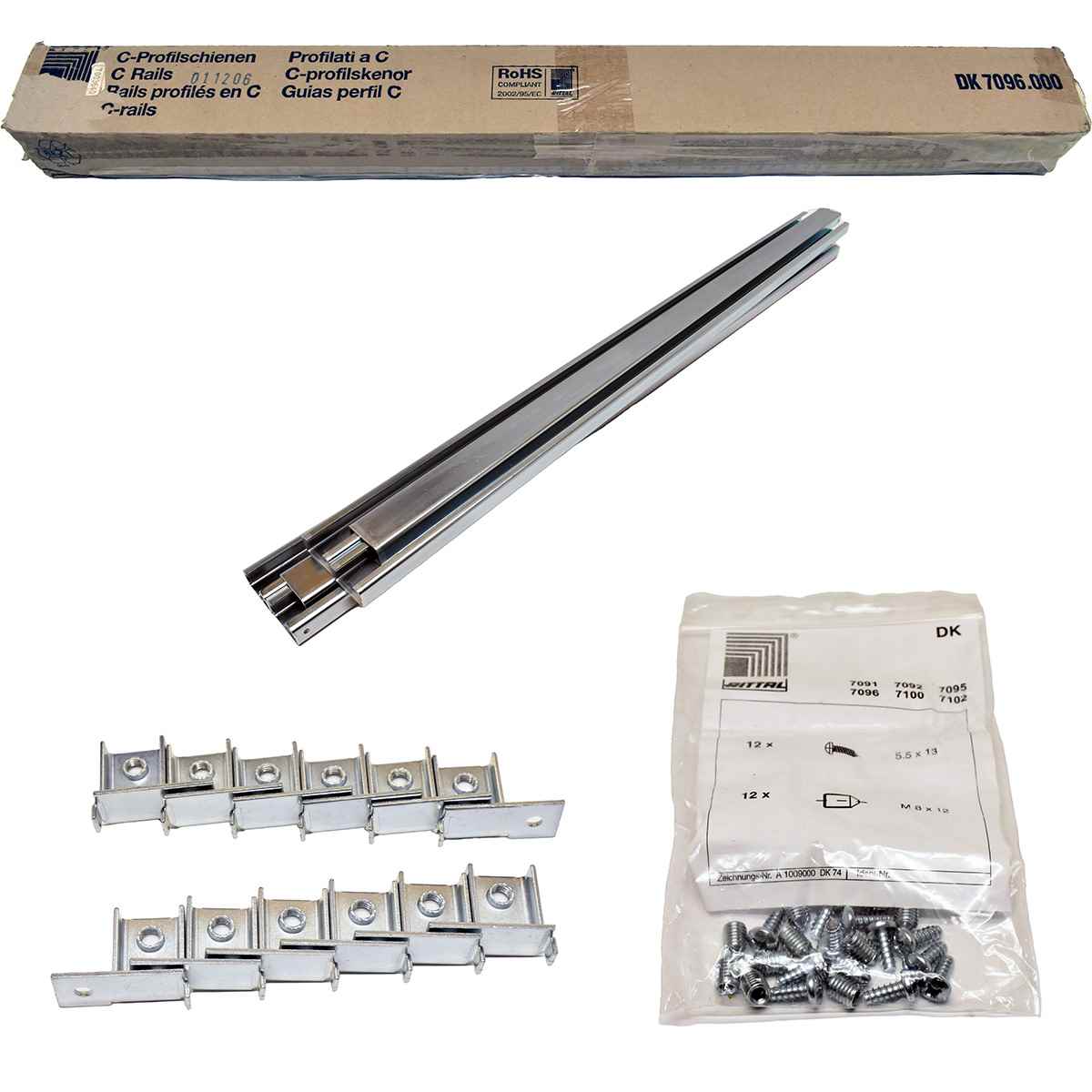 Rittal C Rails C Profilschienen DK 7096.000 for DK-TS NEW NEU Rittal C Rails C Profilschienen DK 7096.000 for DK-TS NEW NEU