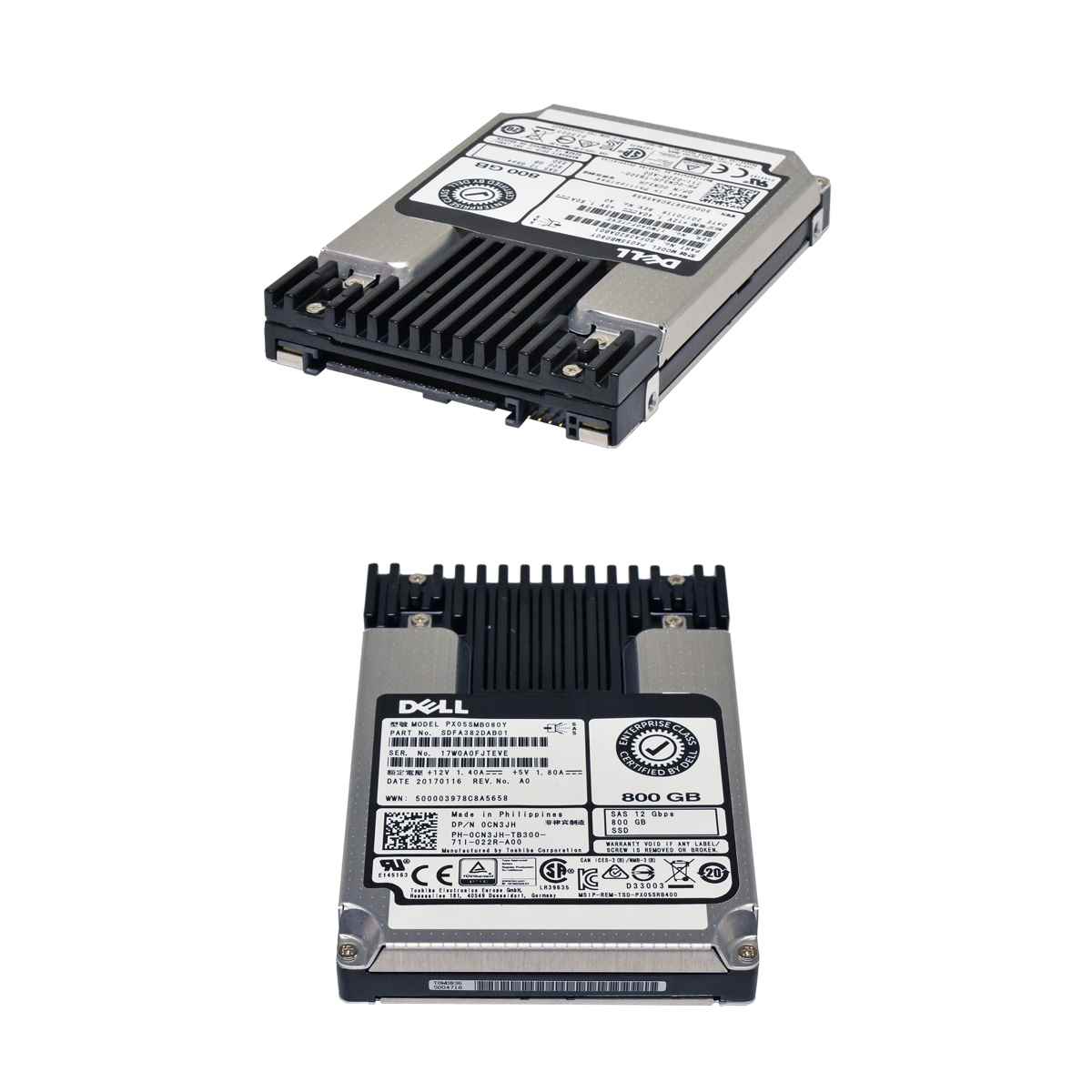 Dell 800GB SAS 12Gb 2.5“ SSD PX05SMB080Y 0CN3JH CN3JH