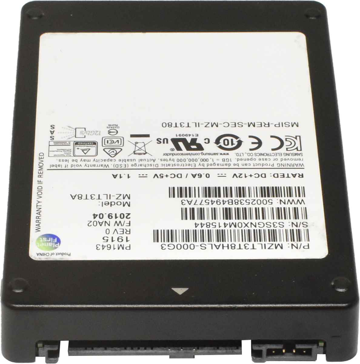 Samsung PM1643 3.84TB 2.5" 12Gbps SAS SSD MZ-ILT3T8A