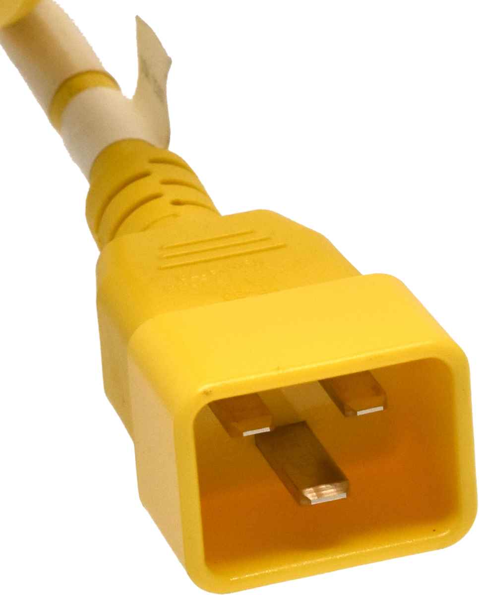 100xYung Netzkabel C20 C19 Power Kabel Gelb 3m 16A 250V Verlängerung RPC20C19YL10