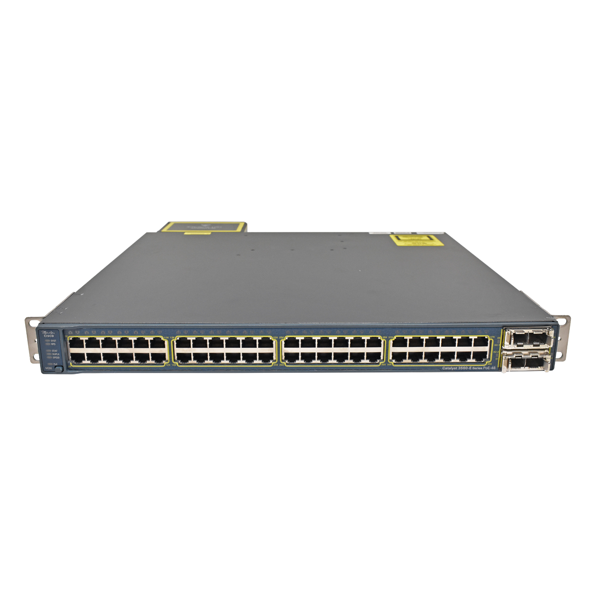 Cisco Catalyst 3560-E WS-C3560E-48PD-F 48-Port PoE 2x 10G CVR-X2-SFP Cisco Catalyst 3560-E WS-C3560E-48PD-F 48-Port PoE 2x 10G CVR-X2-SFP