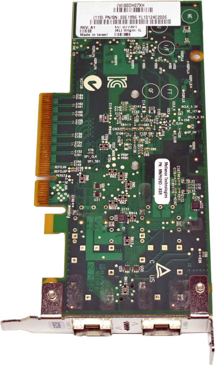 IBM Mellanox 00E1856 Dual-Port 10G SFP+ RoCE SR Network Adapter PCIe x8 LP +GBICs