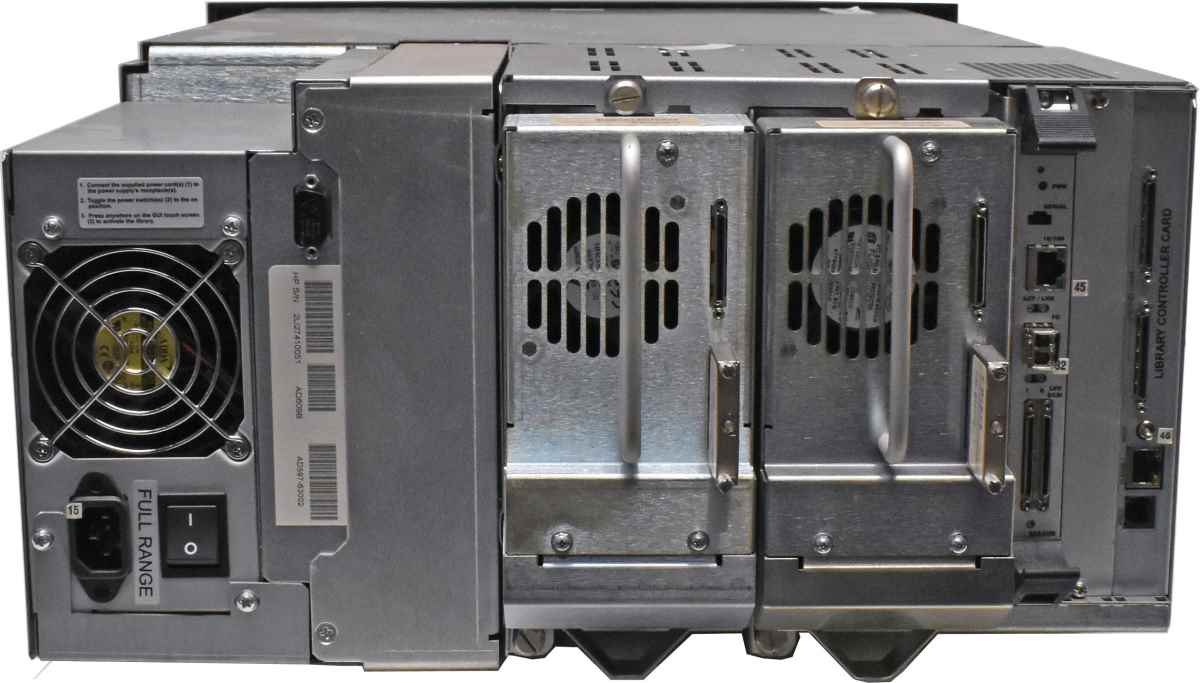 HP MSL6030 LTO-3 30-Tape Library AD612A  with two Tape Drives