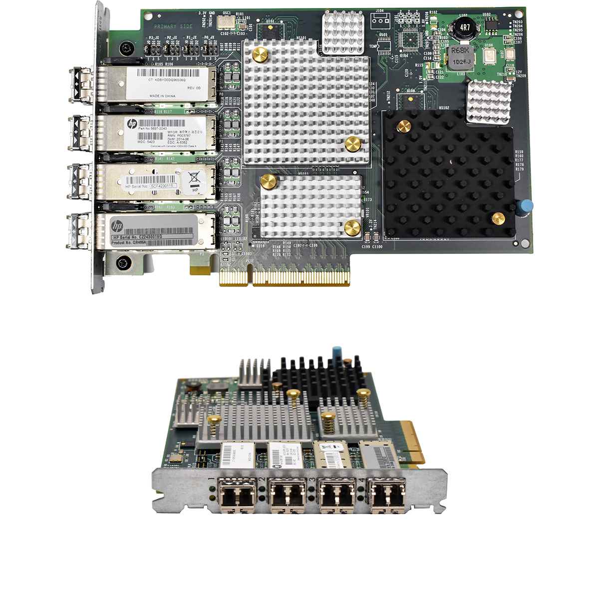 HP Emulex LPE12004 Quad-Port 8Gb PCIe x8 FC Server Adapter PN 5697-2043 +4x SFP+ HP Emulex LPE12004 Quad-Port 8Gb PCIe x8 FC Server Adapter PN 5697-2043 +4x SFP+