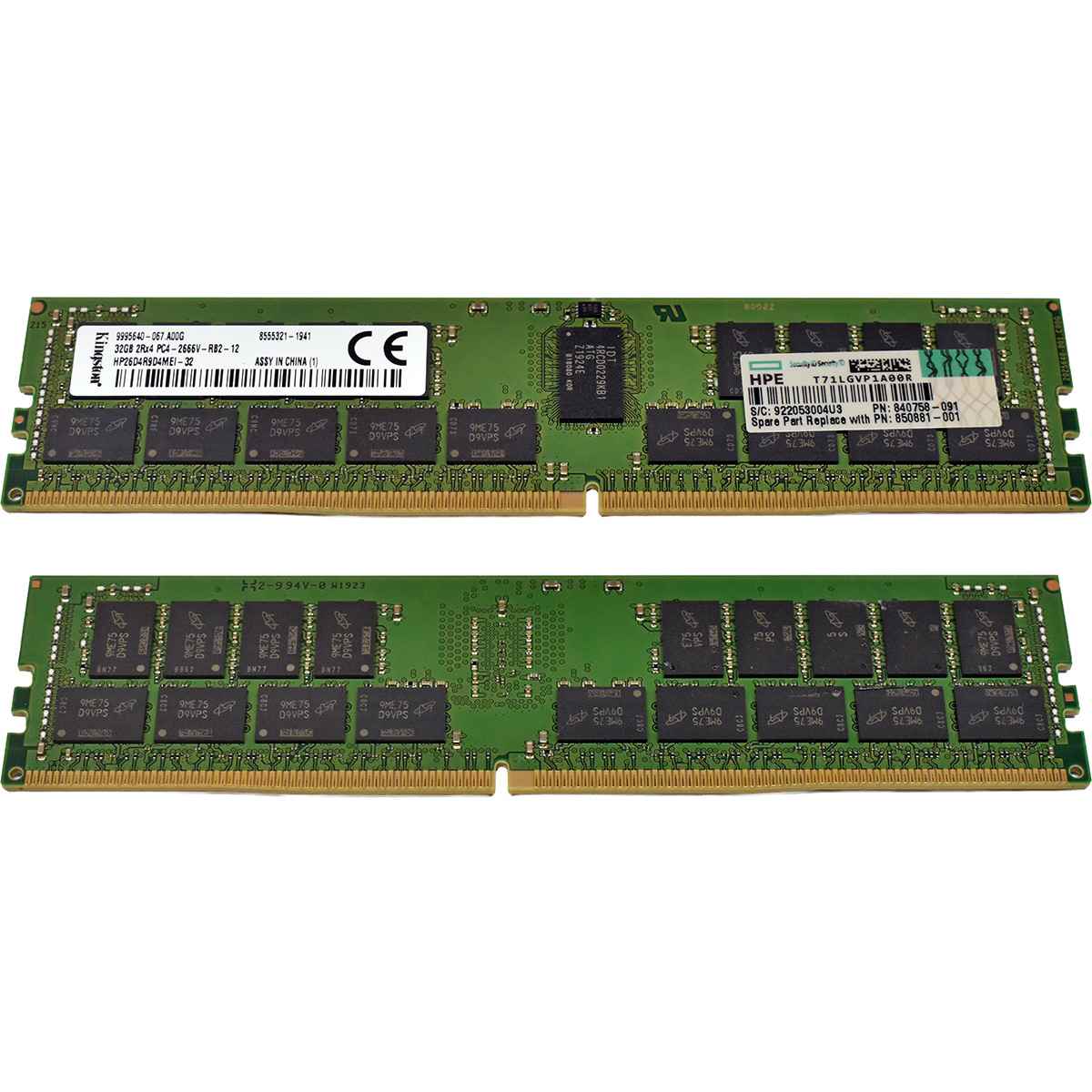 HP Kingston 32GB 2Rx4 PC4-2666V DDR4 RAM HP26D4R9D4MEI-32 840758-091 HP Kingston 32GB 2Rx4 PC4-2666V DDR4 RAM HP26D4R9D4MEI-32 840758-091