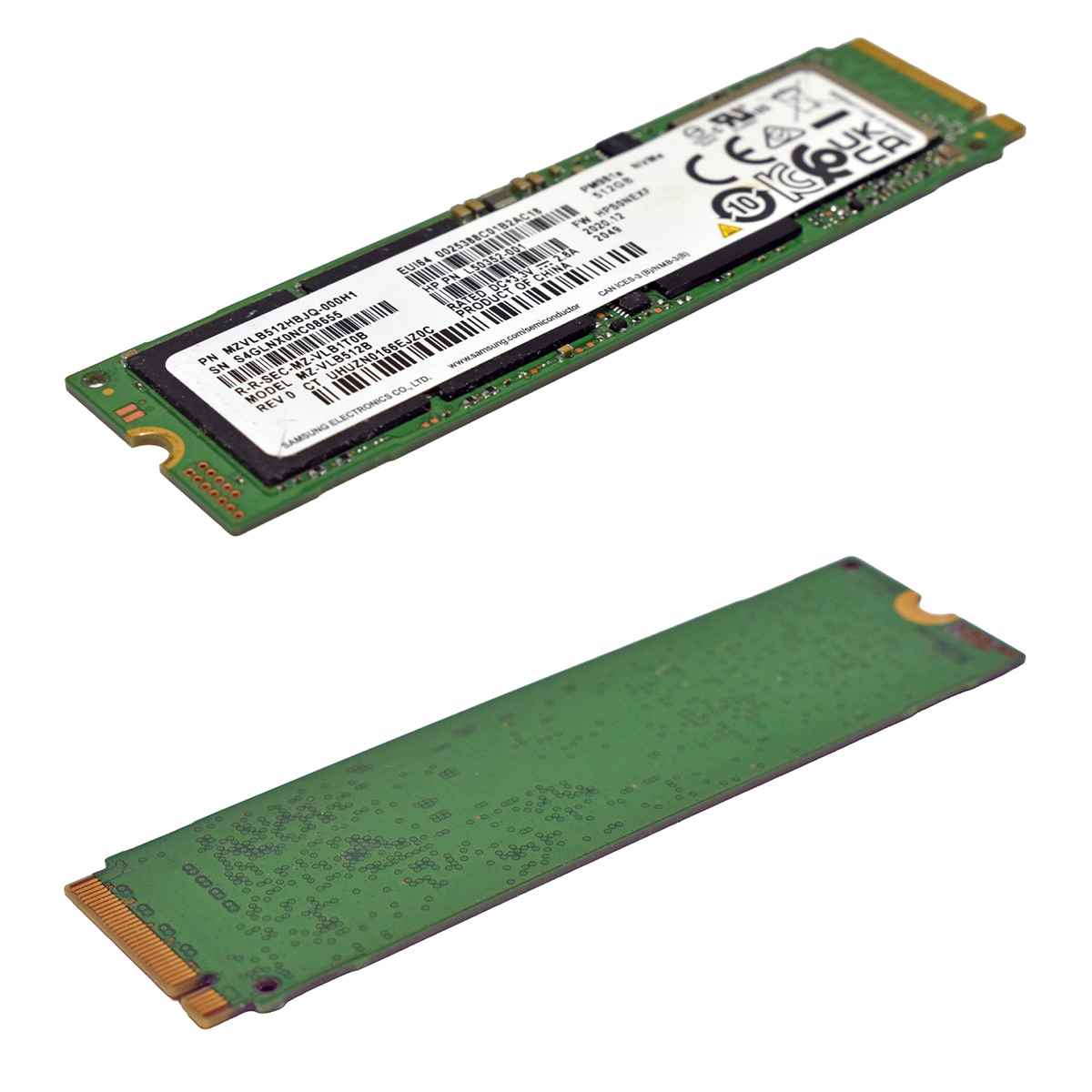 HP Samsung PM981a L50352-001 MZ-VLB512B 512GB M.2 SSD 2280 PCIe Gen3.0 x4 NVMe