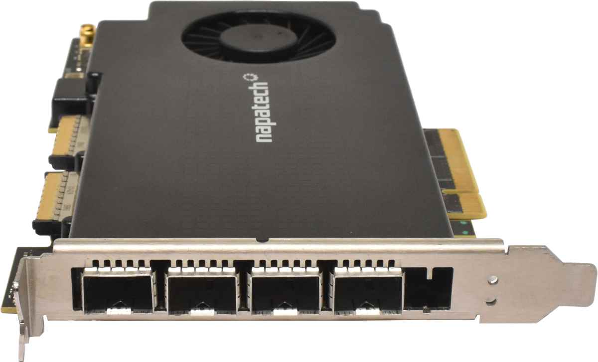 NAPATECH NetScout NT40E3-4-PTP 4-Port 10GbE PCI-Express x8  Capture and Analysis Network Adapter
