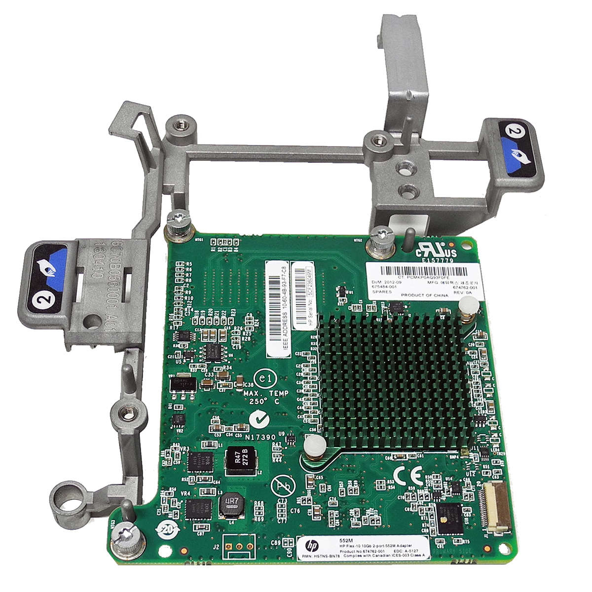 HP-552M-10GbE-2-Port-Flex-10-Adapter-674762-001-67-001.jpg HP 552M 10GbE 2-Port Flex-10 Adapter 674762-001 675484-001 + Halterung BLc G8