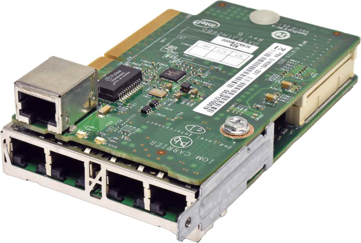 Intel G15234-250 Quad-Port RJ-45 GE NIC + Intel G16565-201 Carrier Card Single-Port RJ-45 GE