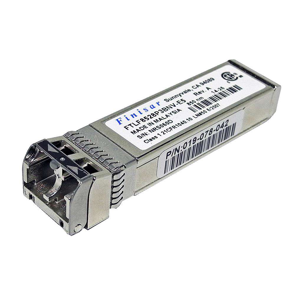 Finisar-FTLF8528P3BNV-E5-SFP-1000Base-SX-8-5-Gb-Tr-001.jpg Finisar FTLF8528P3BNV-E5 SFP+ 1000Base-SX 8.5 Gb Transceiver P/N: 019-078-042